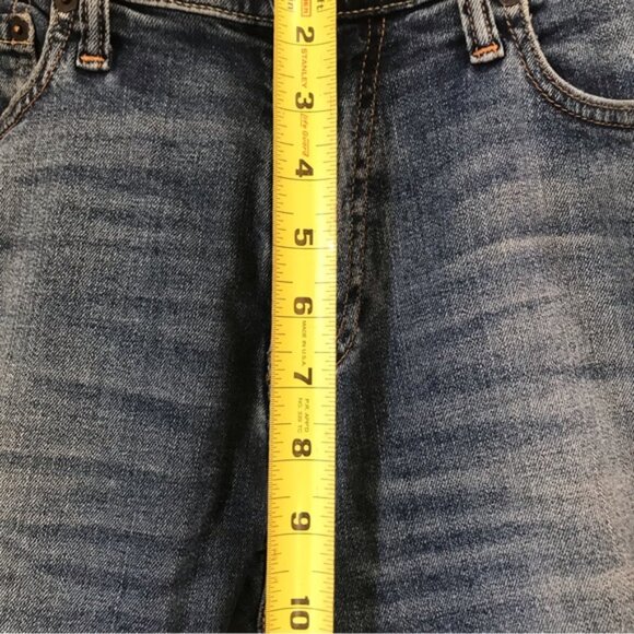 Abercrombie and Fitch Slim Straight Leg Wide Jeans Stretch Mid Rise Waist Zip 31 - Picture 11 of 13